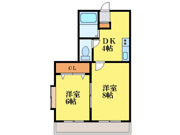 阿波富田駅 徒歩5分 4階の物件間取画像